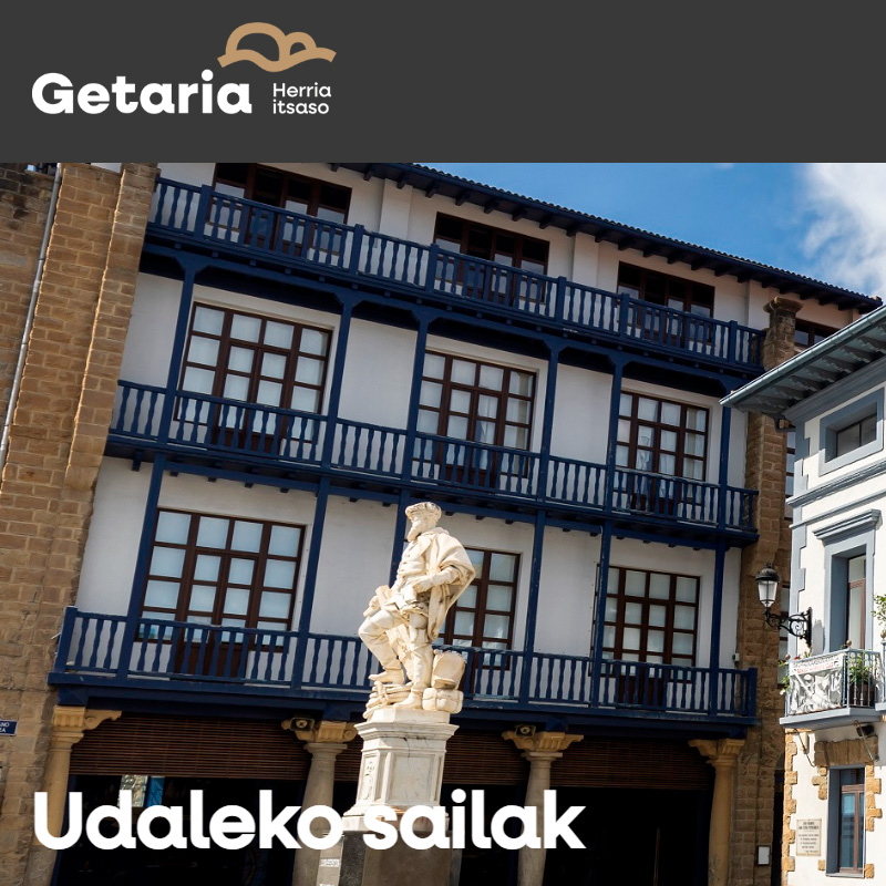 Getariako Udalaren webgunearen sailak atalaren irudia