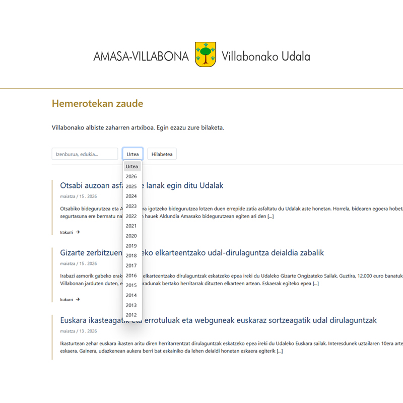 Villabonako Udalaren hemeroteka
